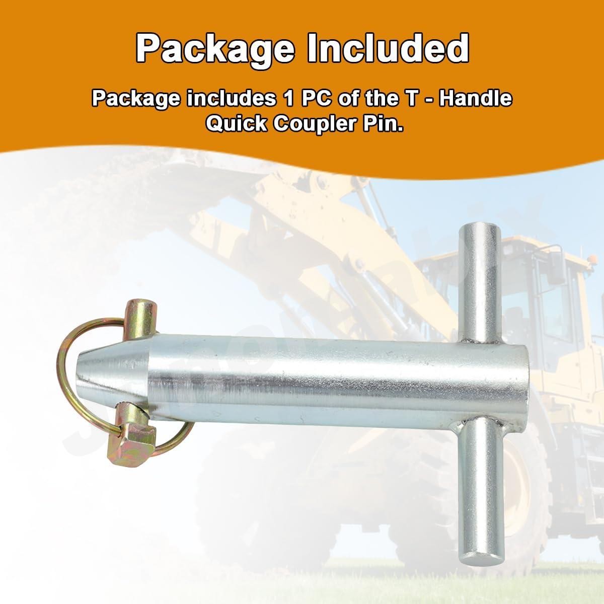 TAG Style T-Handle Quick Coupler Pin 1-1/4″x6 for Backhoe Excavator 2500-12000lb