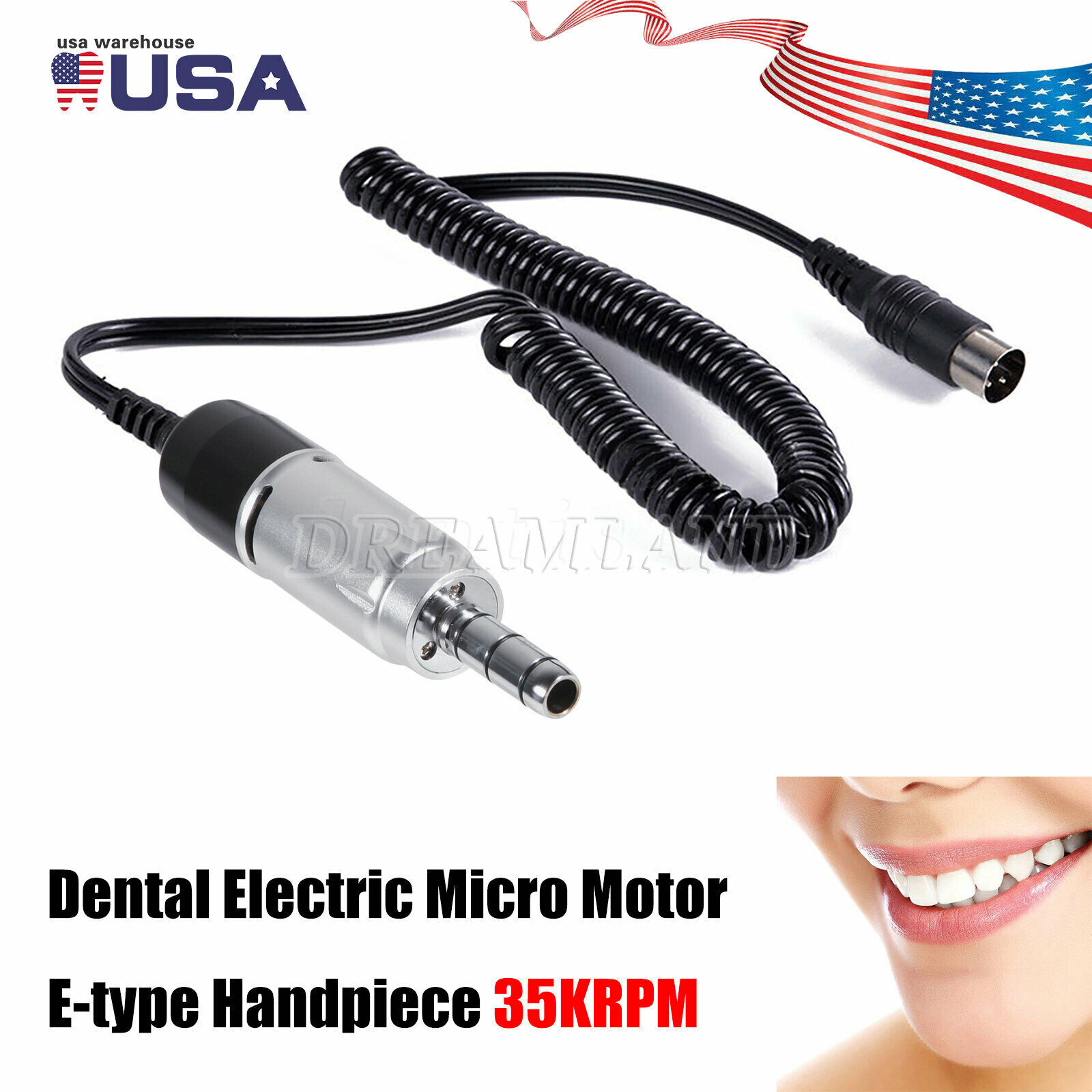 Dental Lab Micromotor Polishing E-Type Connector 35K RPM for Marathon