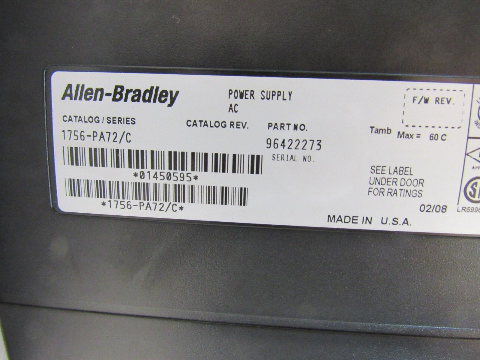 ALLEN BRADLEY CONTROLLOGIX SYS. w/PARALLEL UNIT 1756-L61 w/30QTY I/O MODULES XLN