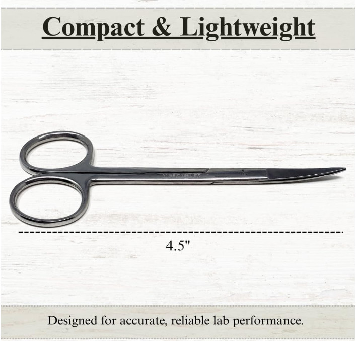 Premium GERMAN TC Iris Scissors 4.5″ Curved Surgical Dental Instruments