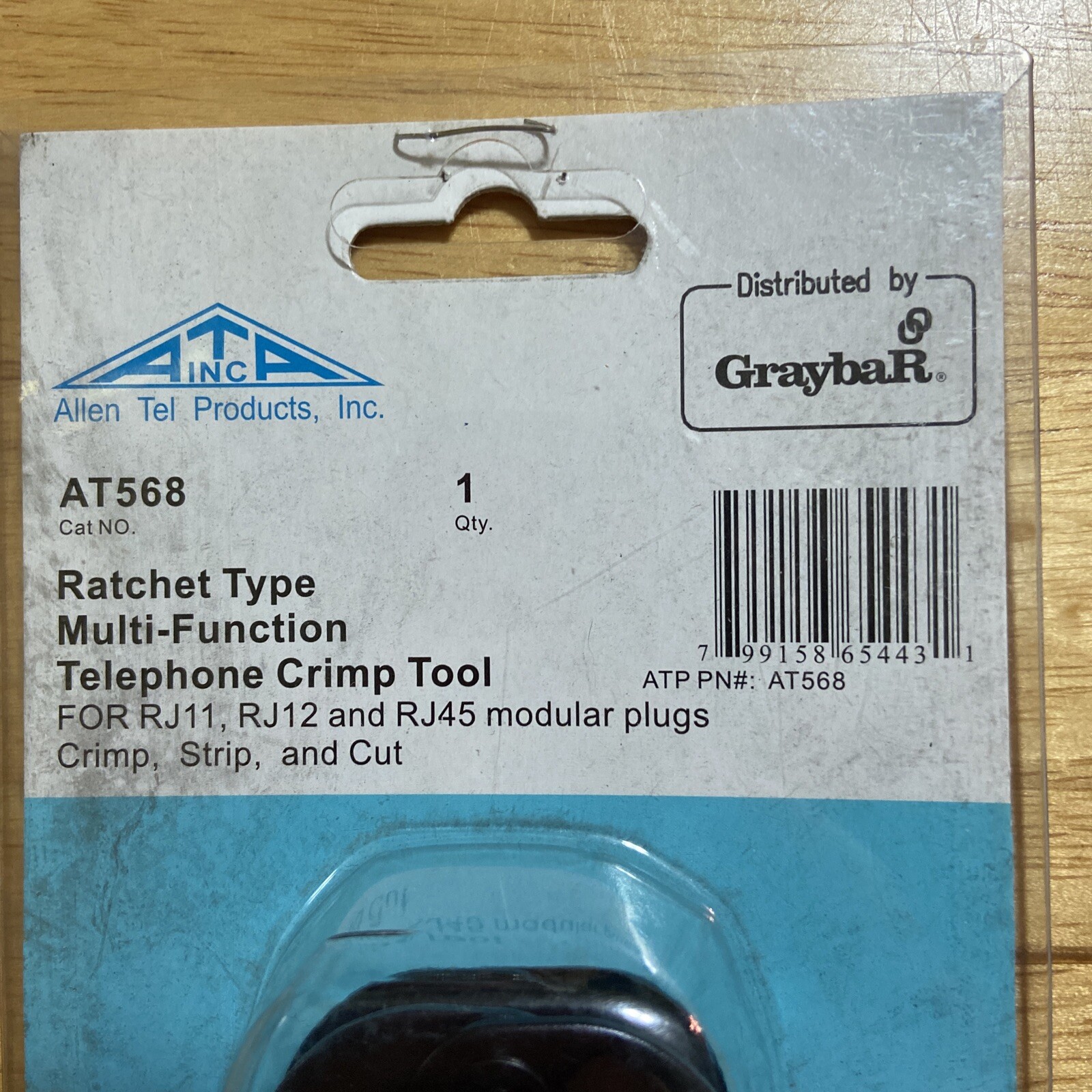 ALLEN TEL AT568 Crimping Tool RJ11 RJ12 and RJ45 Crimp Strip and Cut