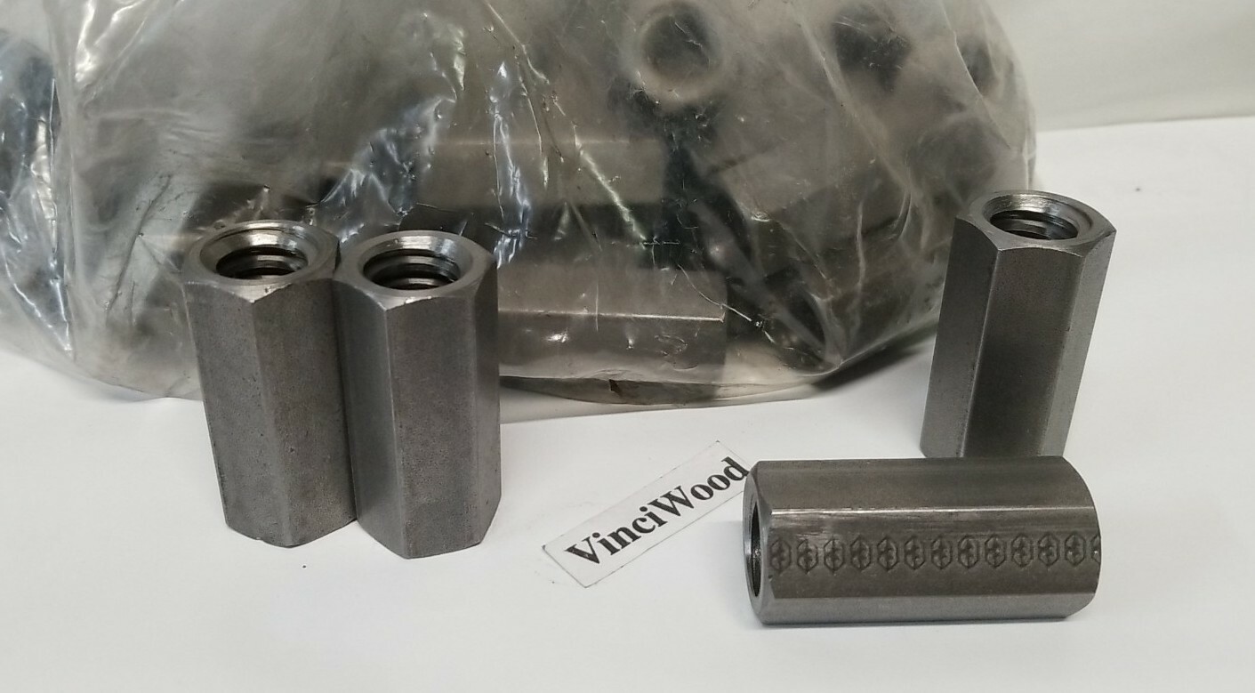 1″-5 Acme Coupling Nut (1 Piece) Right Hand, 1-3/8″ Wide Hex x 2-3/4″ USA.