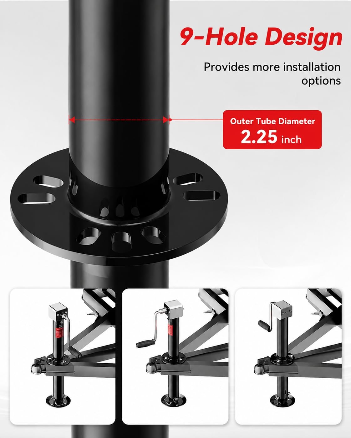 FZZD 5000 lbs 5.3 inches (W) x (L) x 23.2 (H), Black