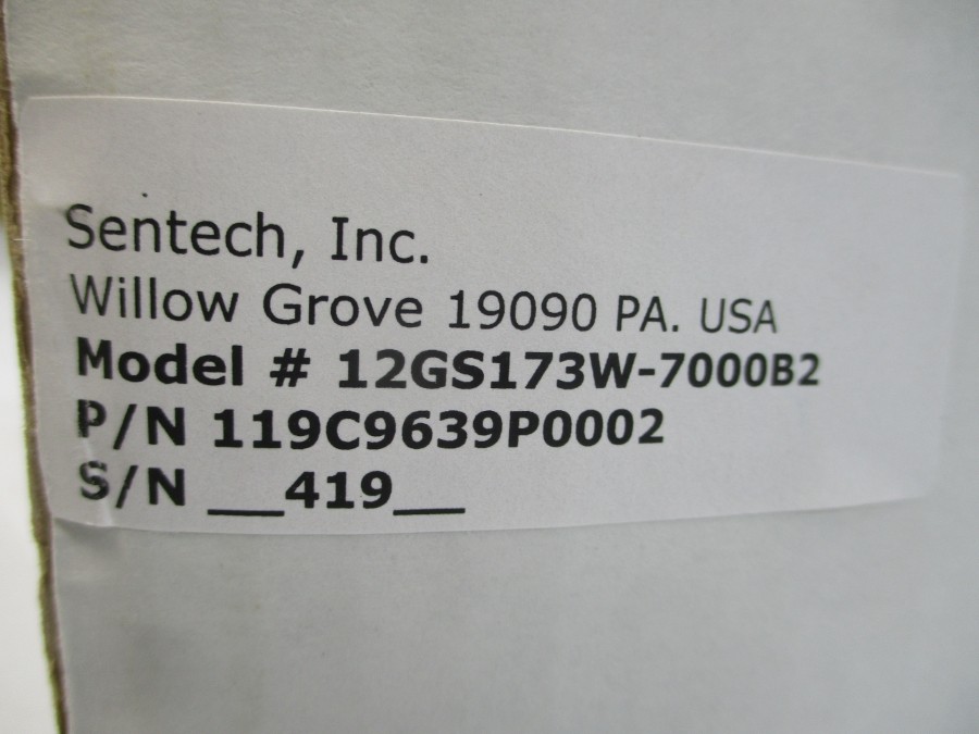 SENTECH 12GS173W-7000B2 119C9639P0002 NSMP