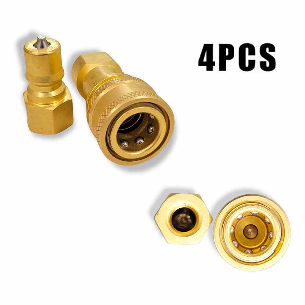 1/4″ Quick Disconnect Coupler Valve Carpet Cleaning Hose Wand Fitting 4Set/8PCS