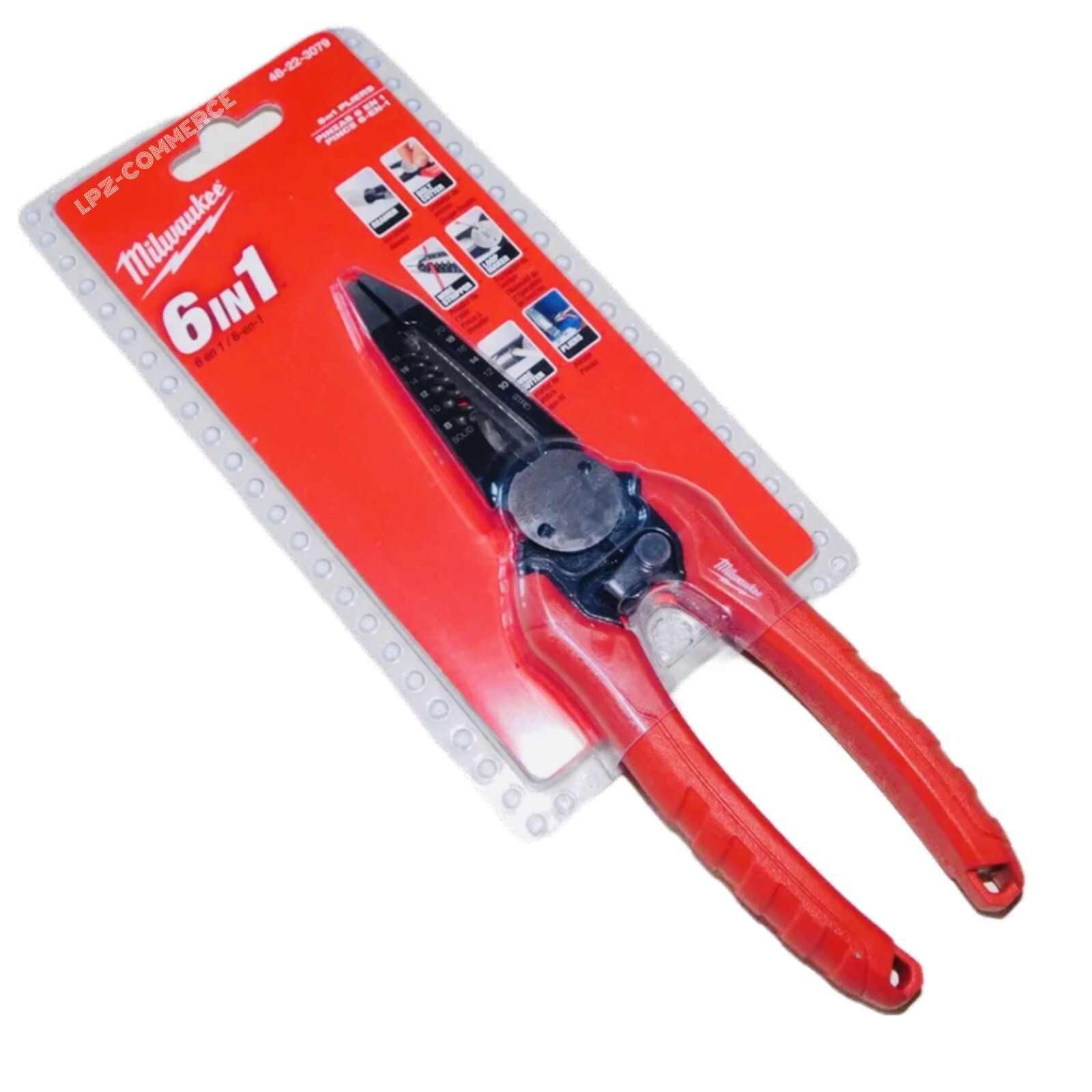 Milwaukee 7.75 In Combination Electricians 6-In1 Wire Strippers Pliers Hand Tool
