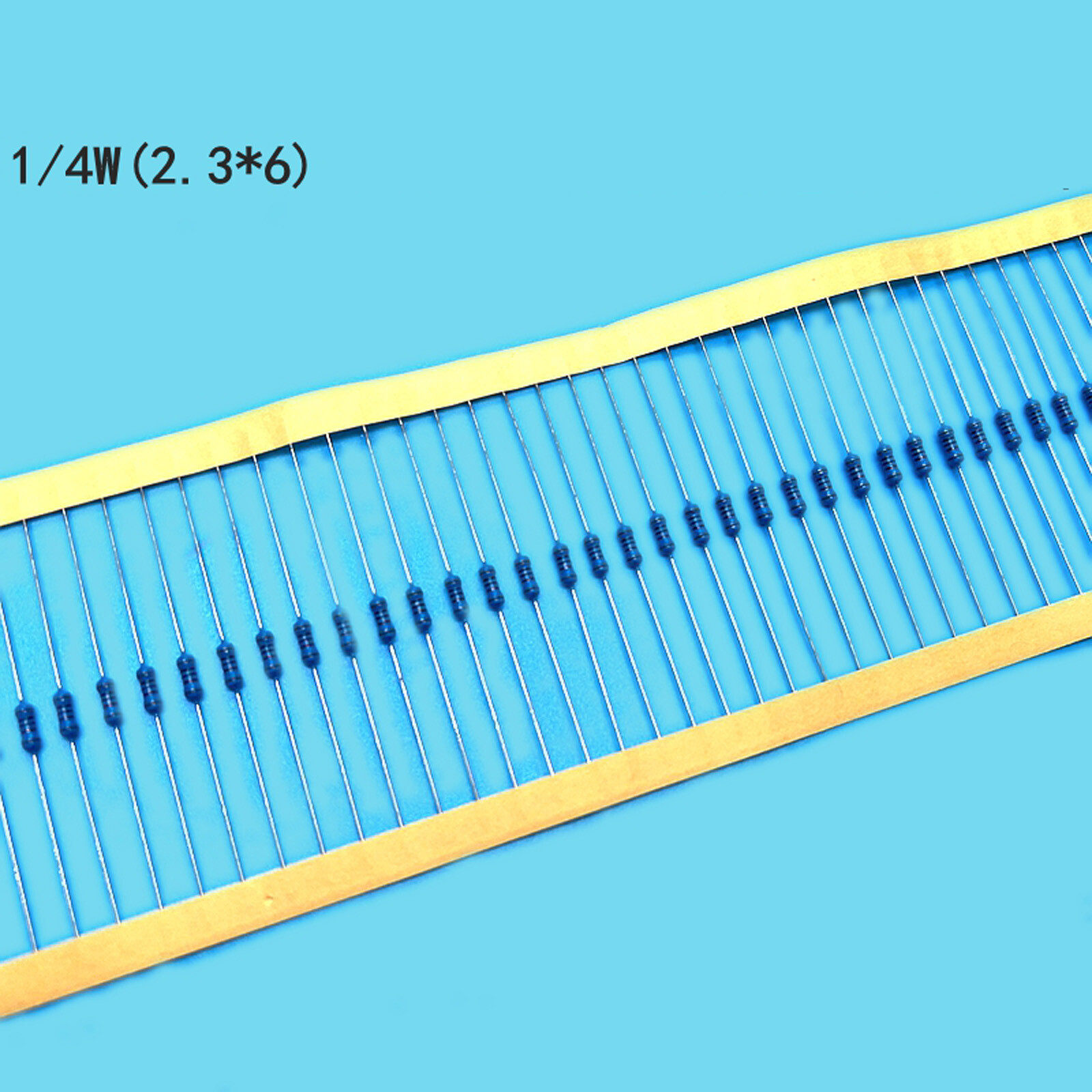 200pcs 1~1000Ω Ohm 1-1000R Metal Film Resistors 1/4W 0.25W 1% Tolerance