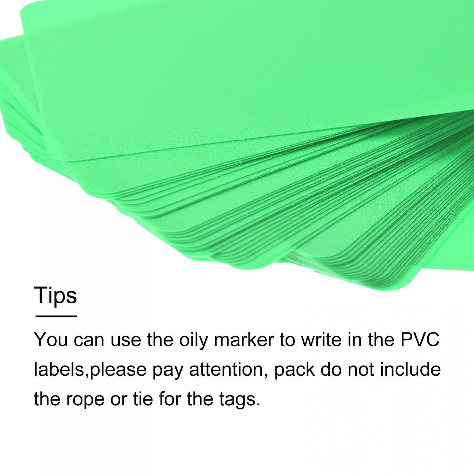 Waterproof Wires Plastic Shipping Tags,1.95×3.51 inch Green 50pcs