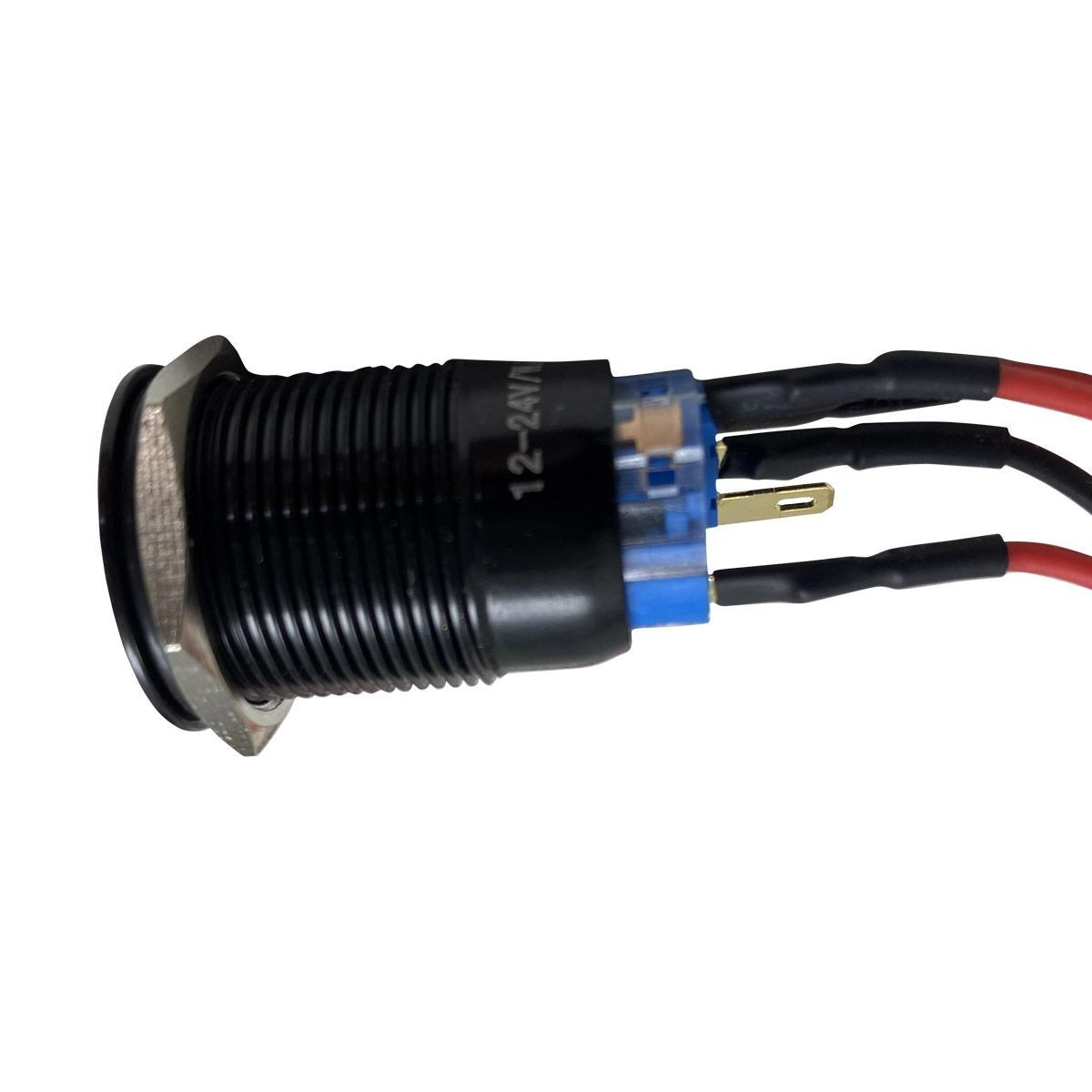 Race Sport 19mm Latching / Momentary Push Button Switch ON-OFF W Green LED 12V