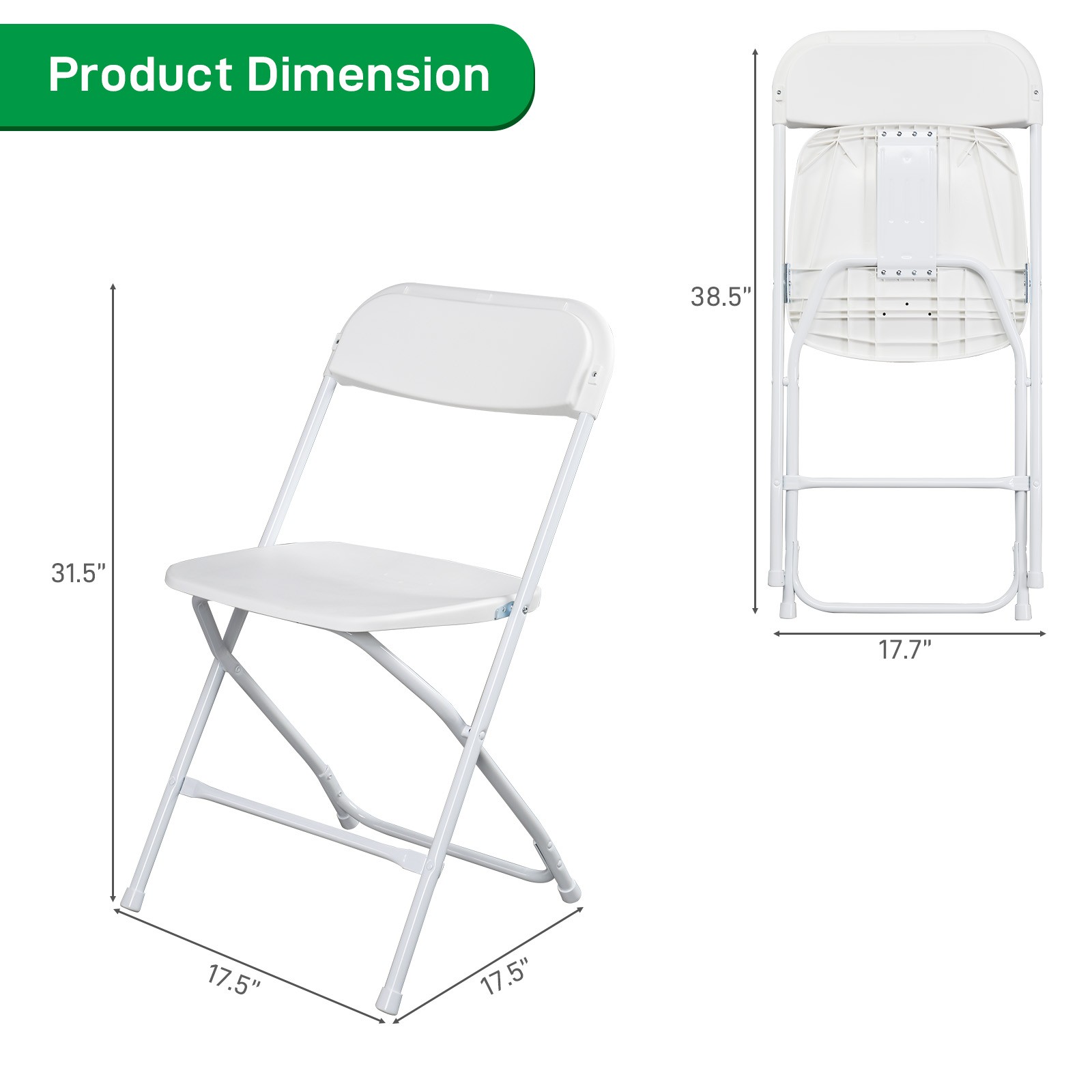 6-10PCS Wedding Party Event Quality Commercial Plastic Stackable Folding Chairs