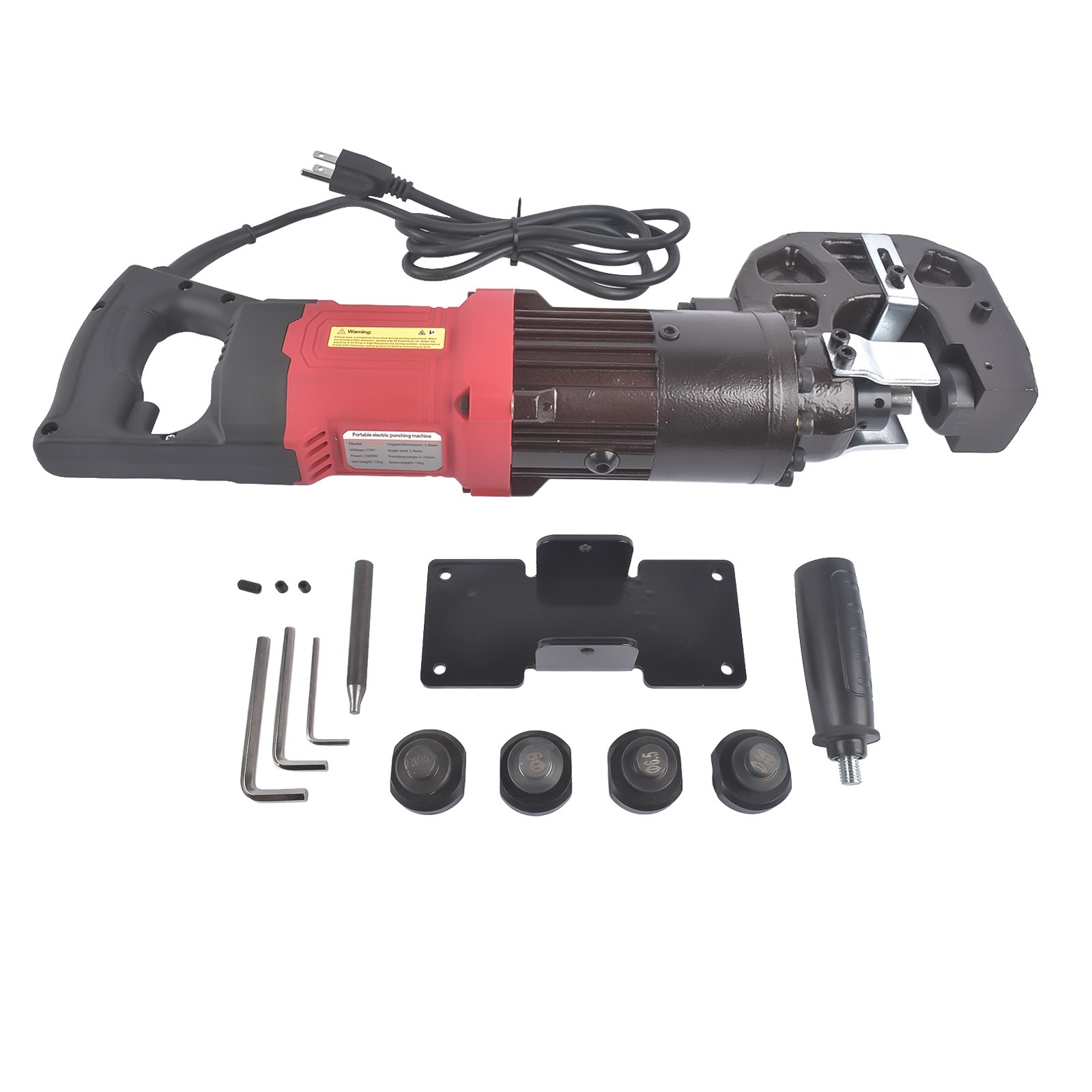 110V Electric Hydraulic Hole Puncher MHP20 22 Ton Punching Tool for Steel Copper