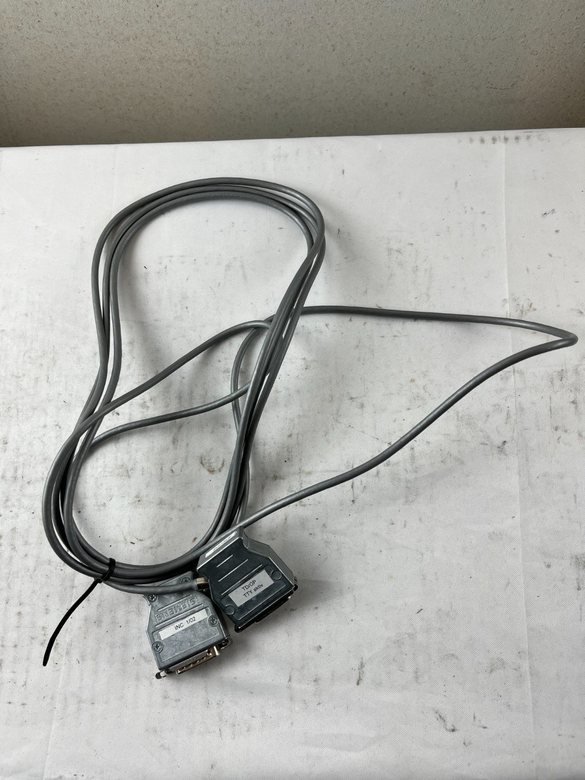Siemens TTY Cable TDI OP TTY aktiv INC 1/02 PLC HMI Interface Cable Used Spare