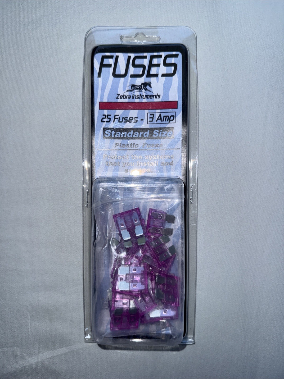Zebra Instruments – 3 Amp Standard Size Fuses (25ct)- (ZFP03)