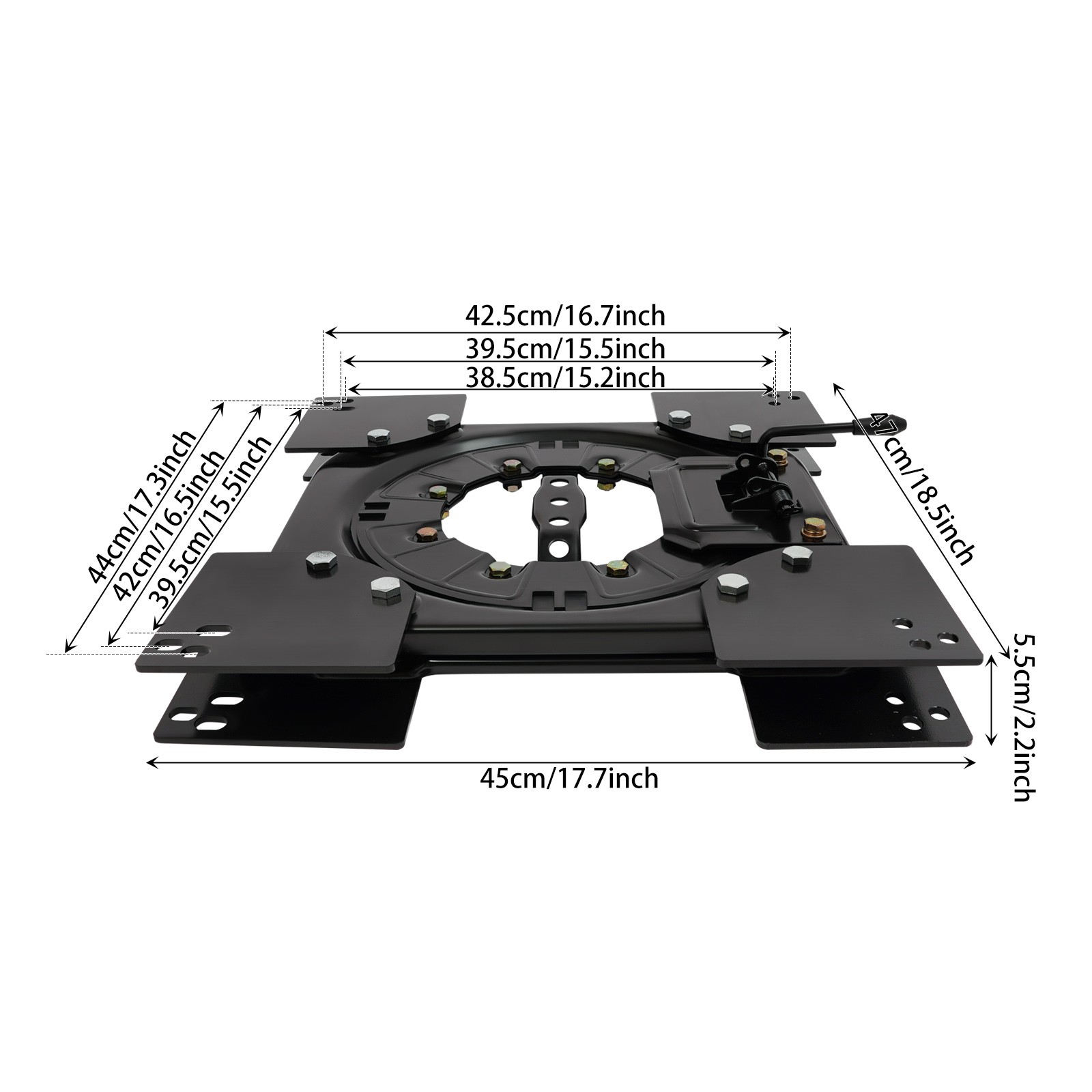 Black Swivel Seat Mounting Plate,Steel Car Seat Swivel Plate,RVSwivel Seat Base