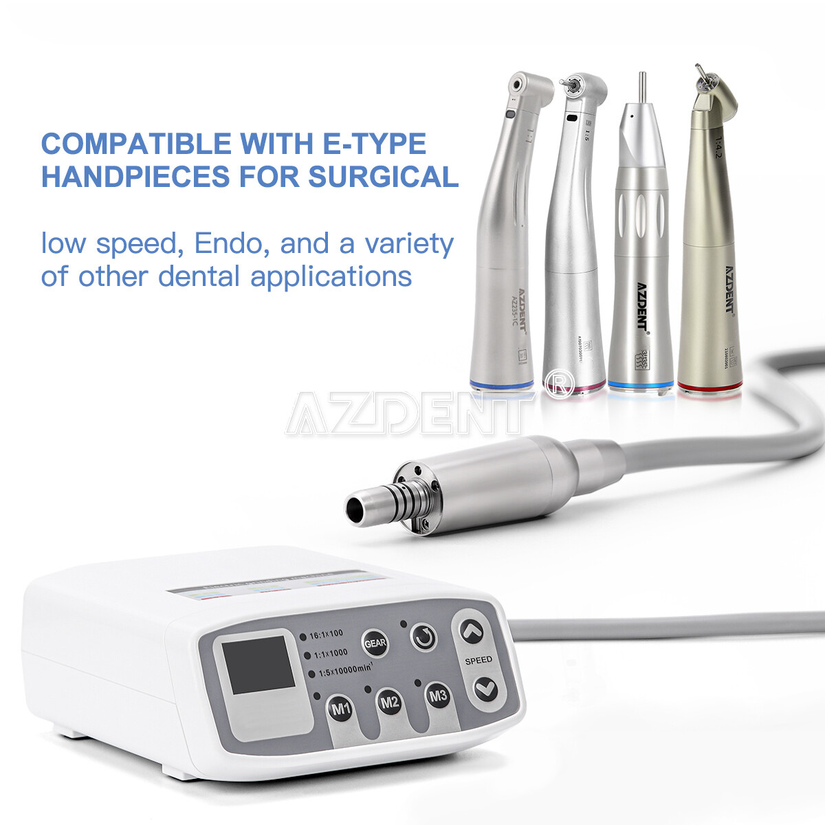 Dental LED Brushless Electric Micro Motor / 1:5 1:1 1:4.2 Fiber Optic Handpiece