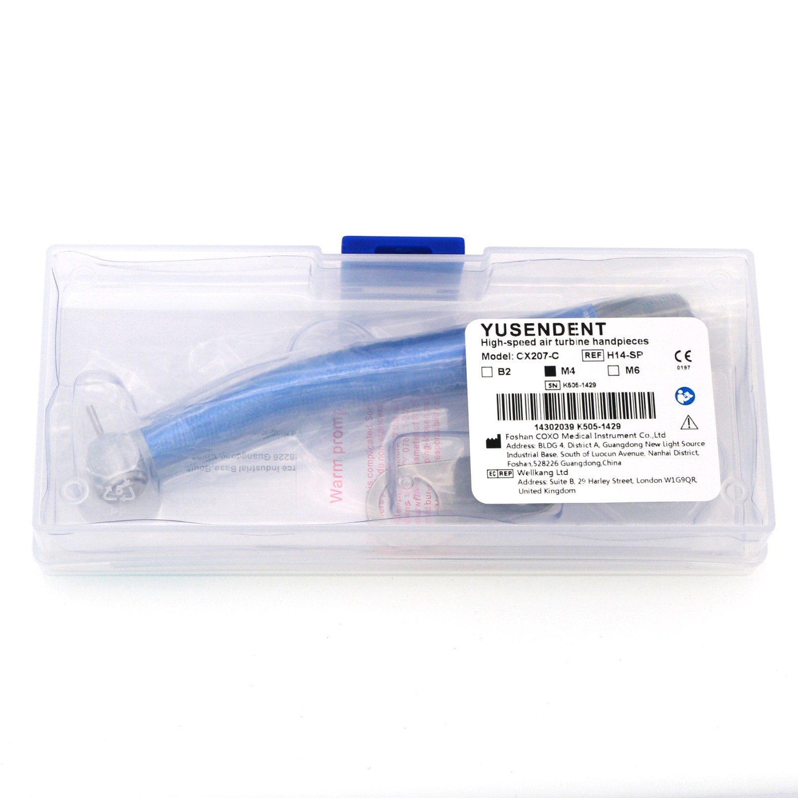US COXO Dental High Speed Air Turbine Handpiece 4 Holes Anti-retraction CX207-C
