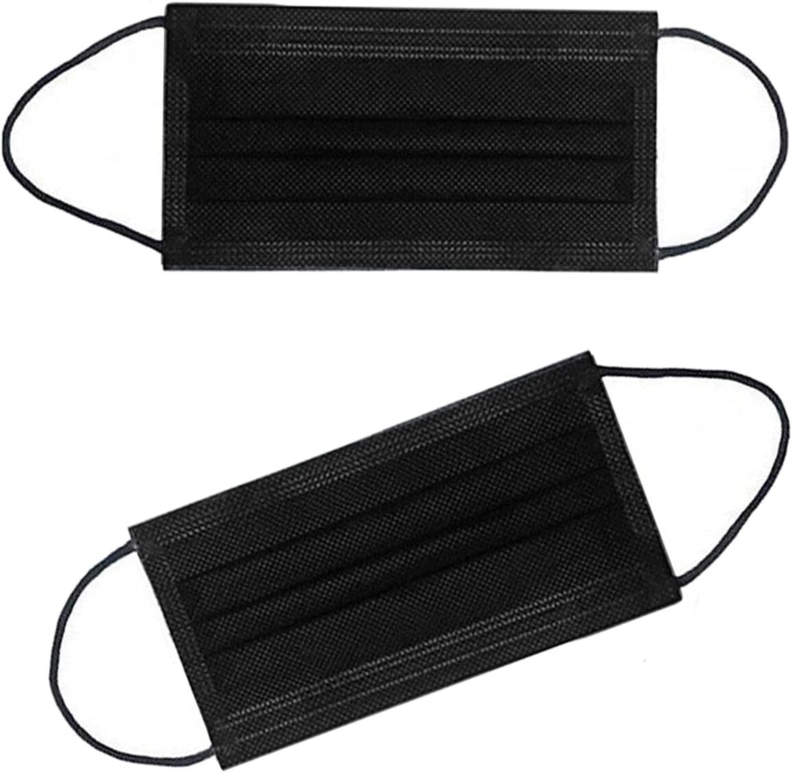 100PCS 3 Ply Black Disposable Face Mask Filter Protection Face Masks