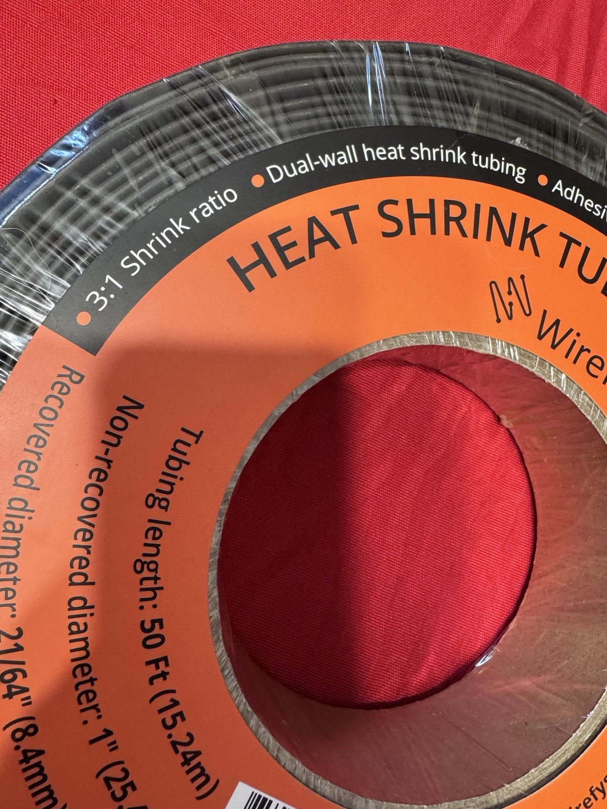 New Wirefy Heat Shrink Tubing 1 Inch By 50 Feet 3:1 Shrink Ratio