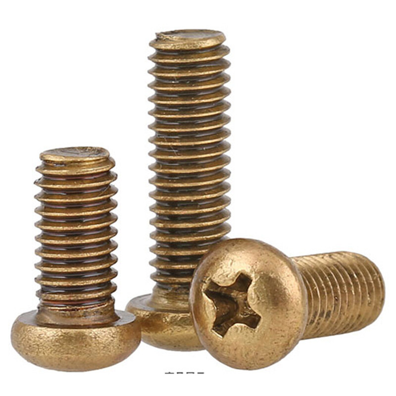 M4 x 0.7 4mm Solid Brass Phillips Pan Head Machine Screws DIN 7985A GB818