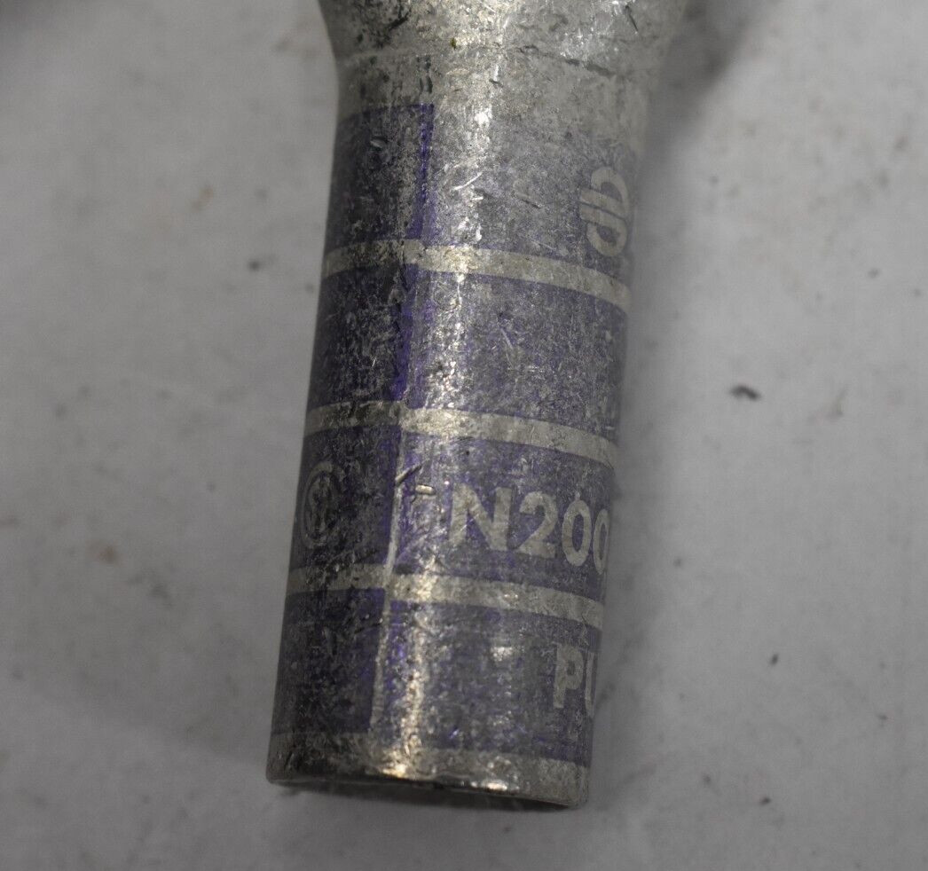 Burndy Purple Die 15 Lug Cooper Crimp YA28-2N 4/0 AWG STR N200 2 Hole 1/2″