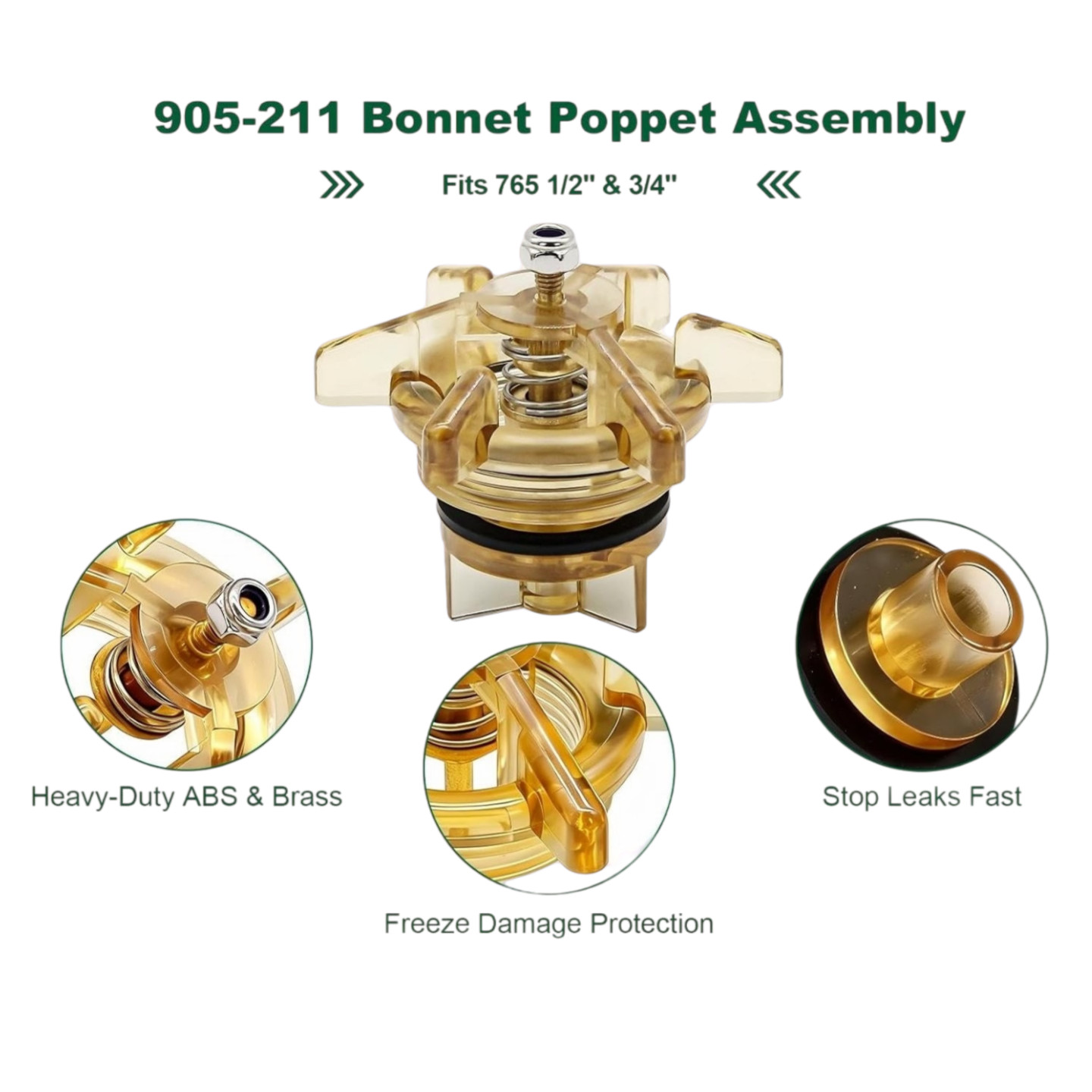 905-211 Bonnet and Poppet Repair Kit for 765CBV 765DBV Pressure Vacuum Breaker