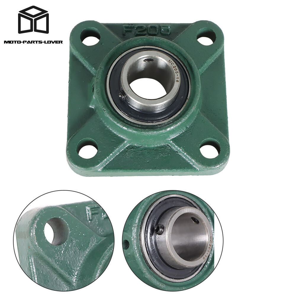 10 pcs UCF205-16 Pillow Block Flange Bearing 1″ Bore 4 Bolt Solid Base