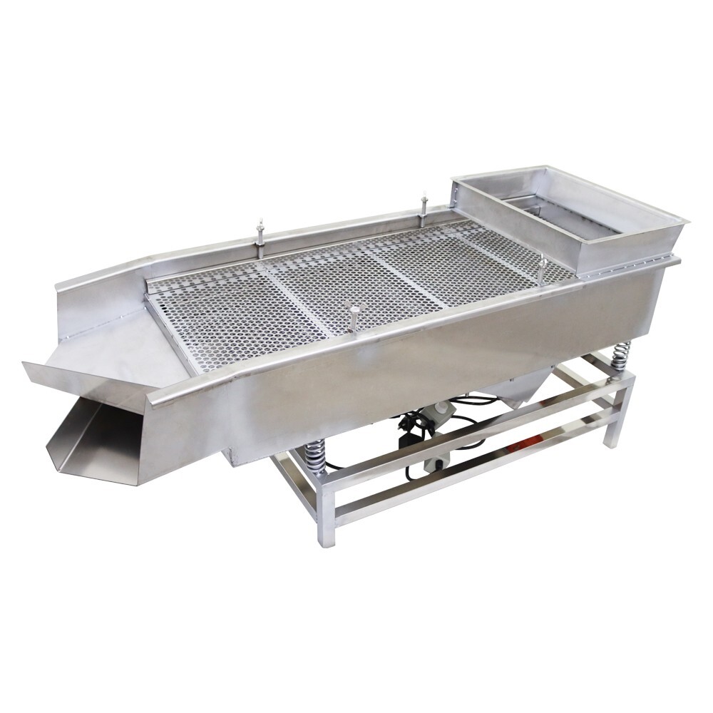 Double Layer 10mm&5mm Stainless Steel Linear Vibrating Screen Two Motor 110V