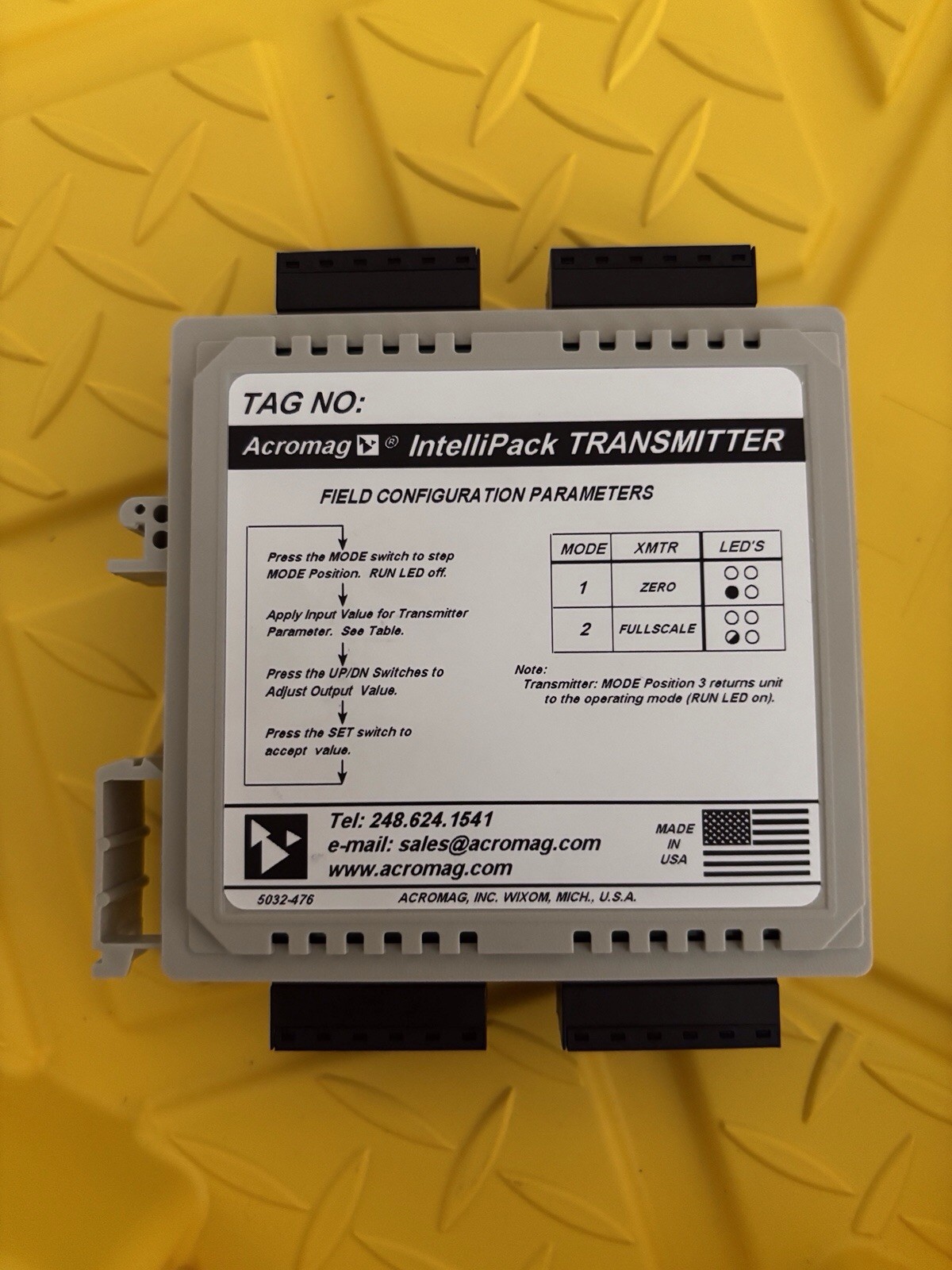 Acromag IntelliPack Strain Gauge / Load Cell Transmitter Module 851T-0500