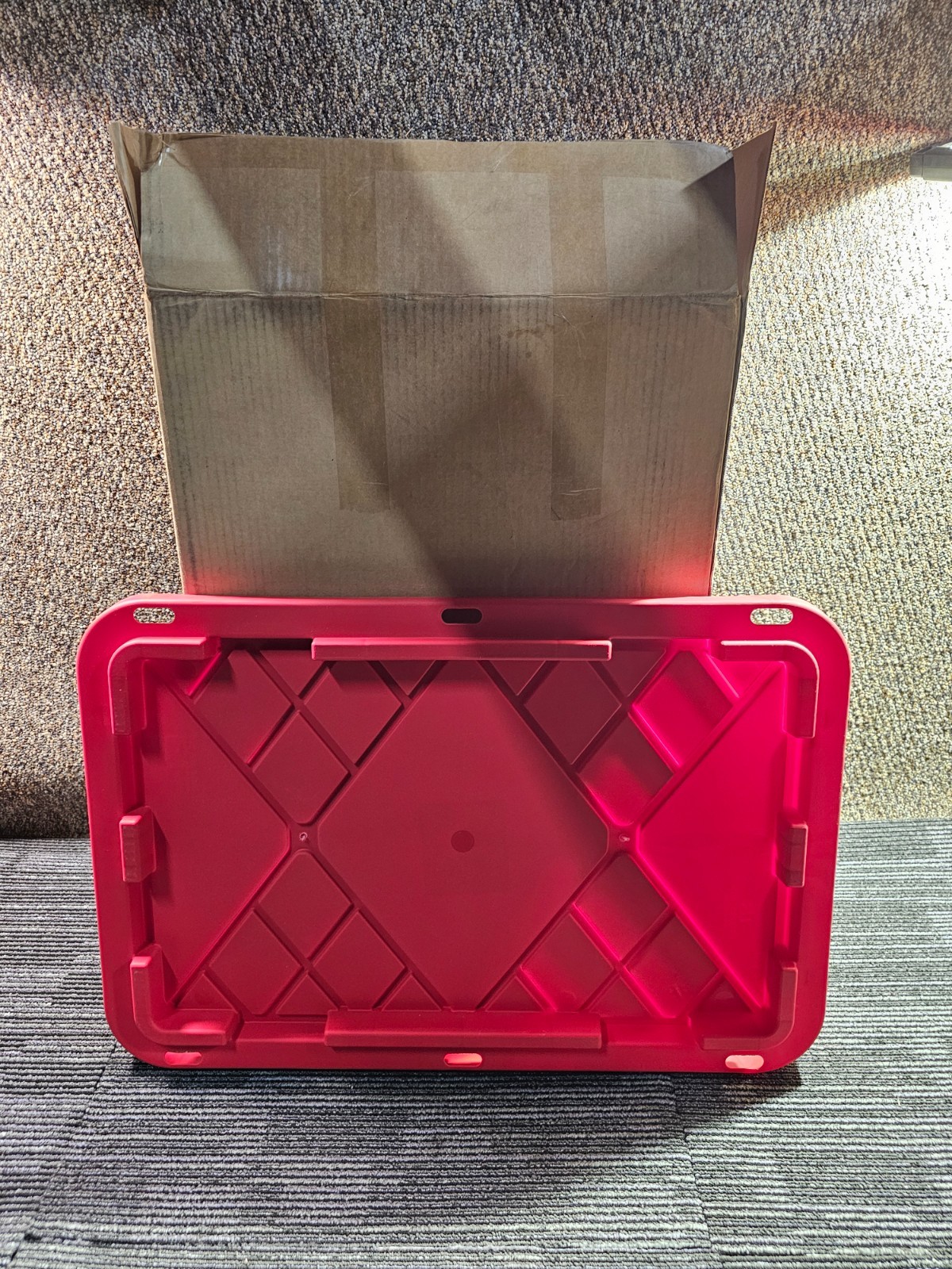 (QTY 2) Greenmade 30-in. x 20-in. Red Snap Lock LID For 27 Gallon Storage Box