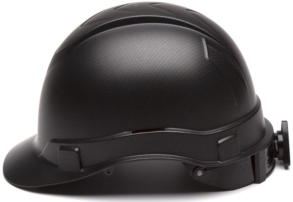 Pyramex Ridgeline Cap Style Hard Hat with 4pt Suspension – Matte Black Graphite