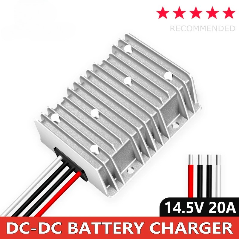 DC 8-36V to 12.6V/14.5V 20A Buck Boost Converter Car Boat Dual Battery Charger