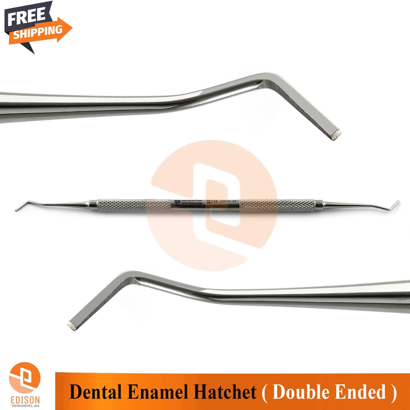Double Ended Dental Enamel Hatchet Trimmer Preparation Restorative Instrument