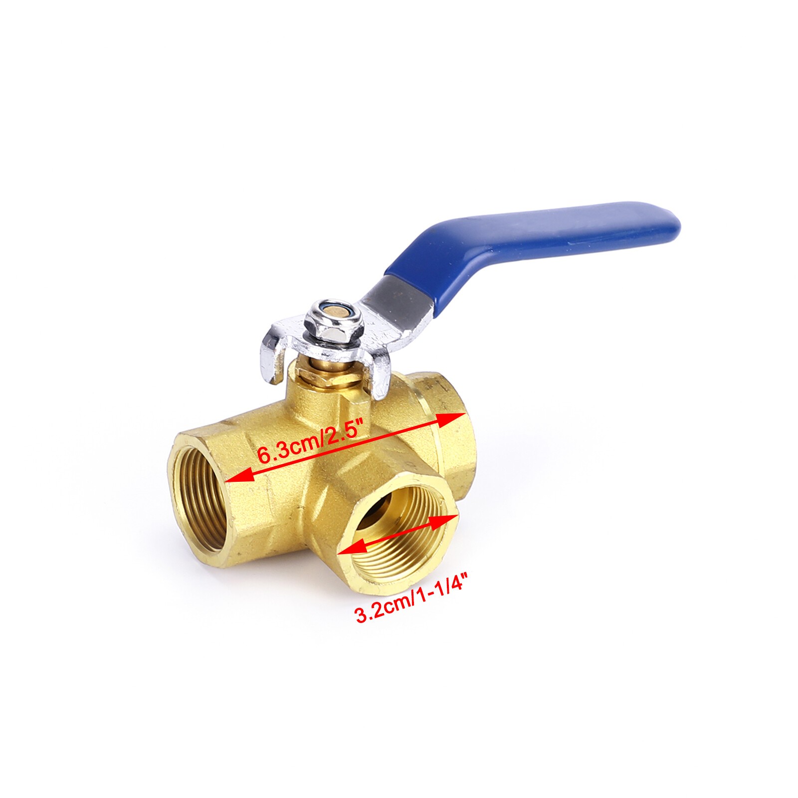 3/4″ 3 Way Ball Valve Female L Port Vinly Insulation Handle 600 WOG DN20 USA