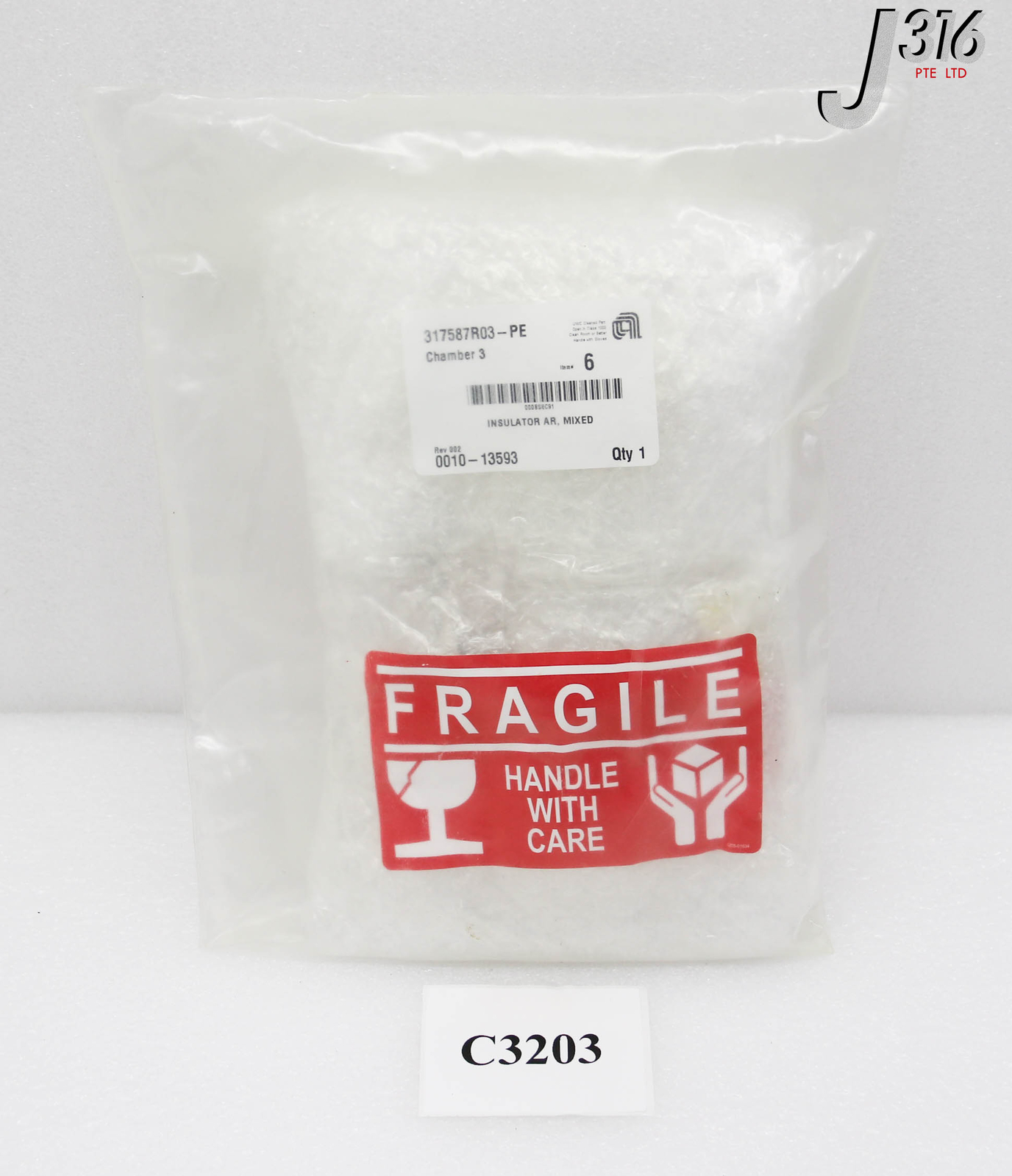 C3203 APPLIED MATERIALS INSULATOR AR, MIXED (NEW) 0010-13593