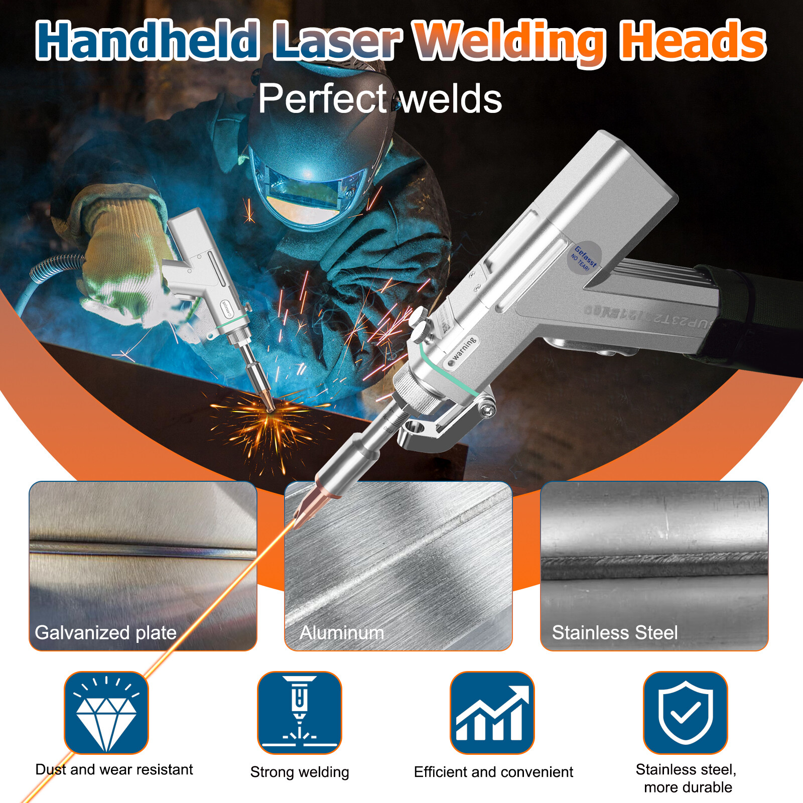 BWT 2000W 4 IN 1 CW Handheld Laser Welder Metal Aluminum Welding Machine CE FDA