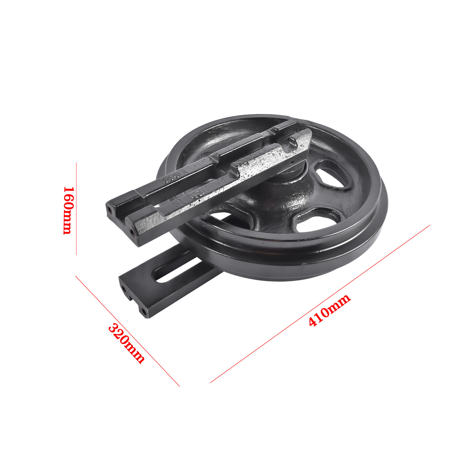 New Black Front Idler for Yanmar Mini Excavator VIO30 VIO35 Guide Wheel 30431