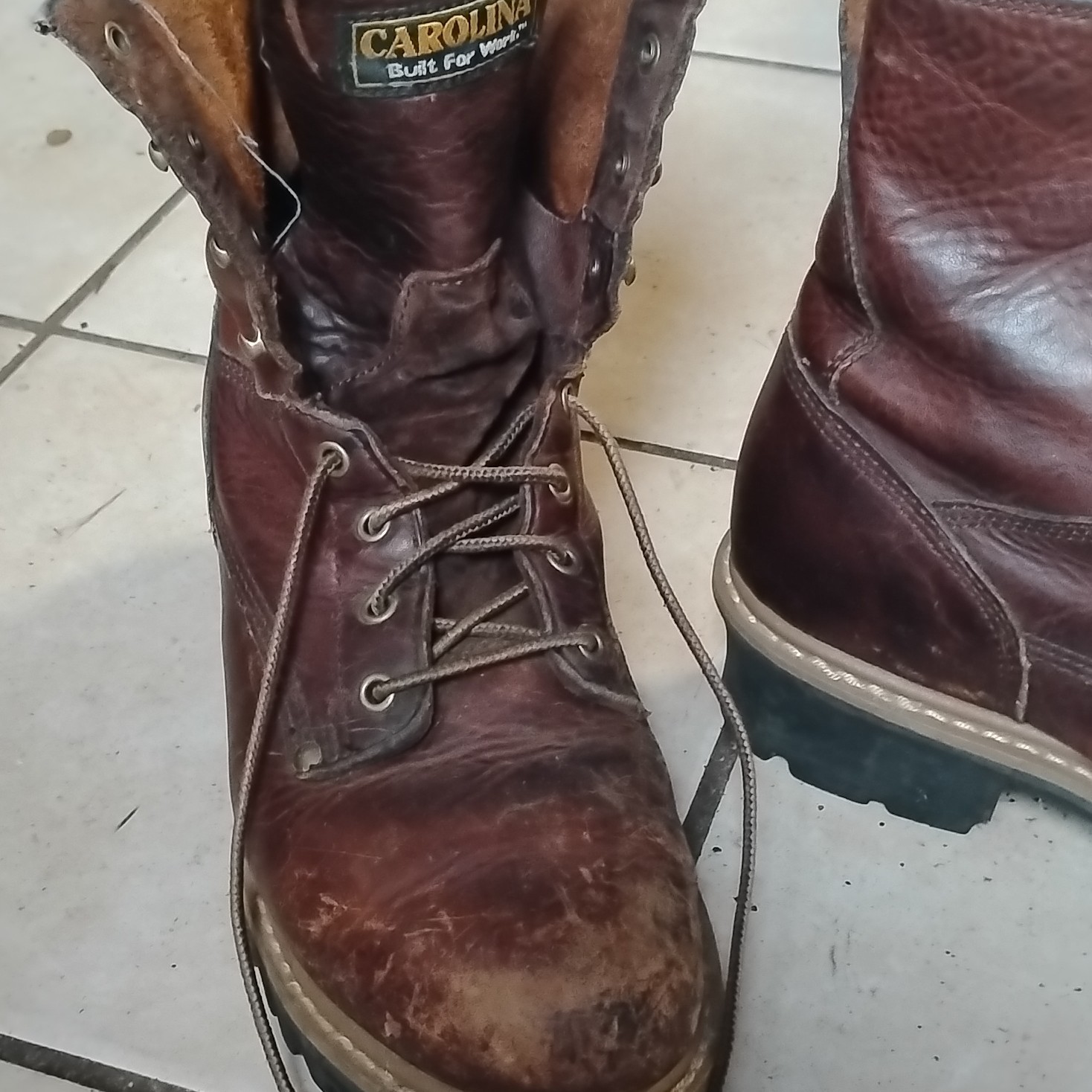 Carolina Built For Work Brown Leather Lace-Up Work Boots