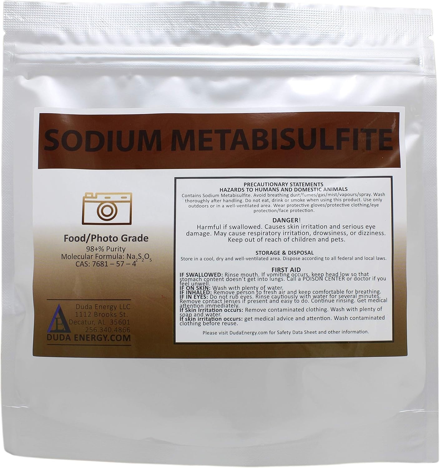 Sodium Metabisulfite 8 oz – Versatile Food & Photo Grade Granular Preservative