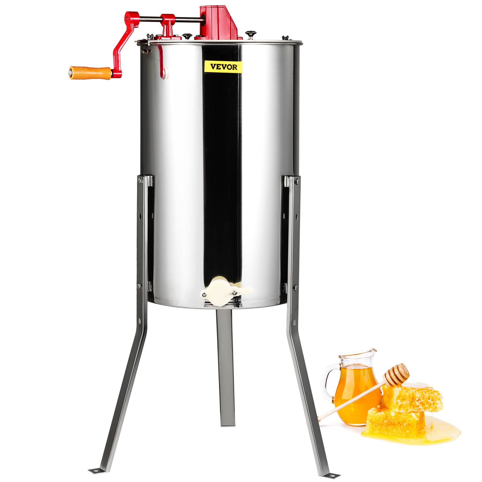 VEVOR Manual Honey Extractor Beekeeping Equipment 3 Frames Stainless Steel