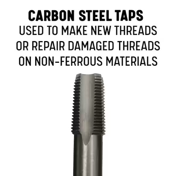1/4 in Carbon Steel NPT Pipe Tap & 7/16 in HSS Drill Bit Set 2-Piece Threading