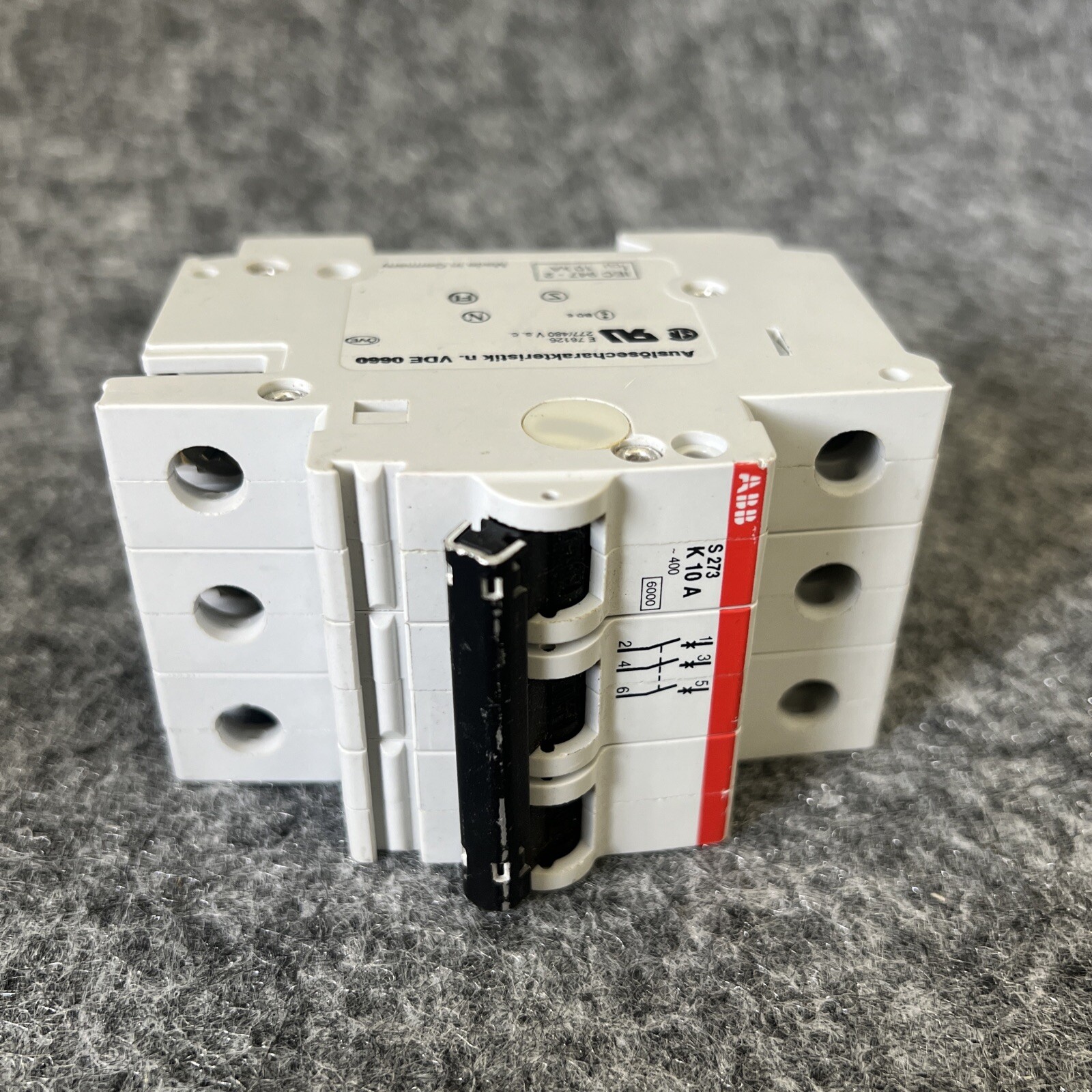 ABB S273 K10A 10A 3 Pole 400V Circuit Breaker Din Rail mount Used
