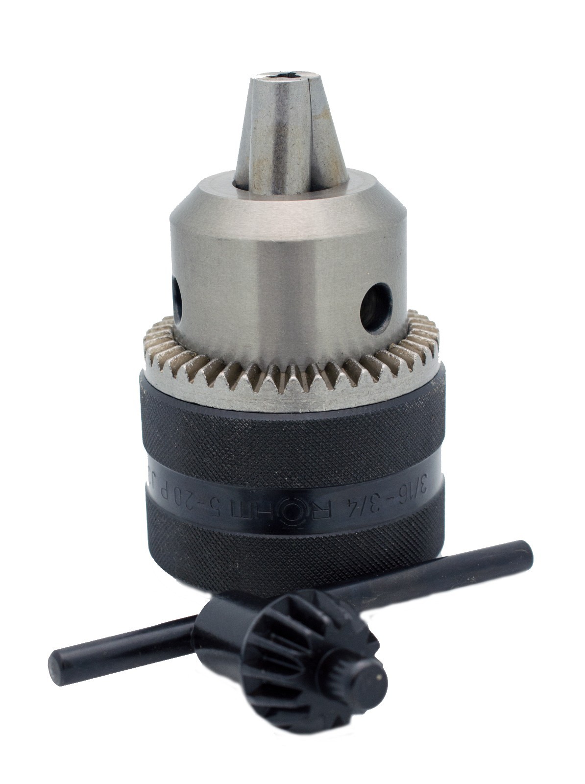 Rohm Prima-I Heavy Industrial Drill Chuck with Key 3/16″-3/4″ Capacity JT3 Mount