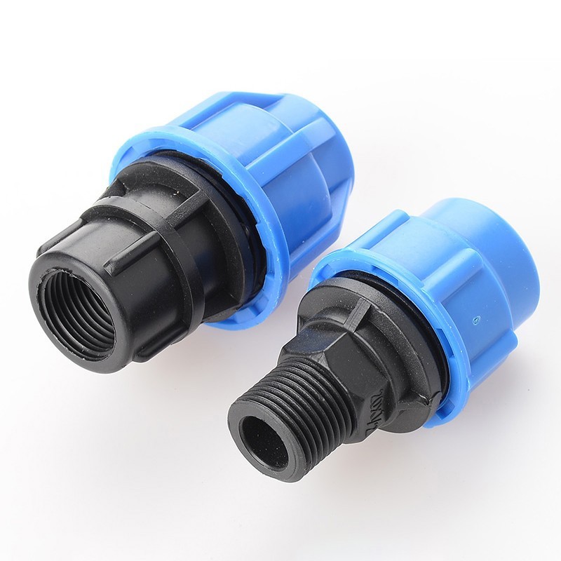 MDPE Compression Fitting Male Female Thread Adapter Water Pipe Connector 20-63mm