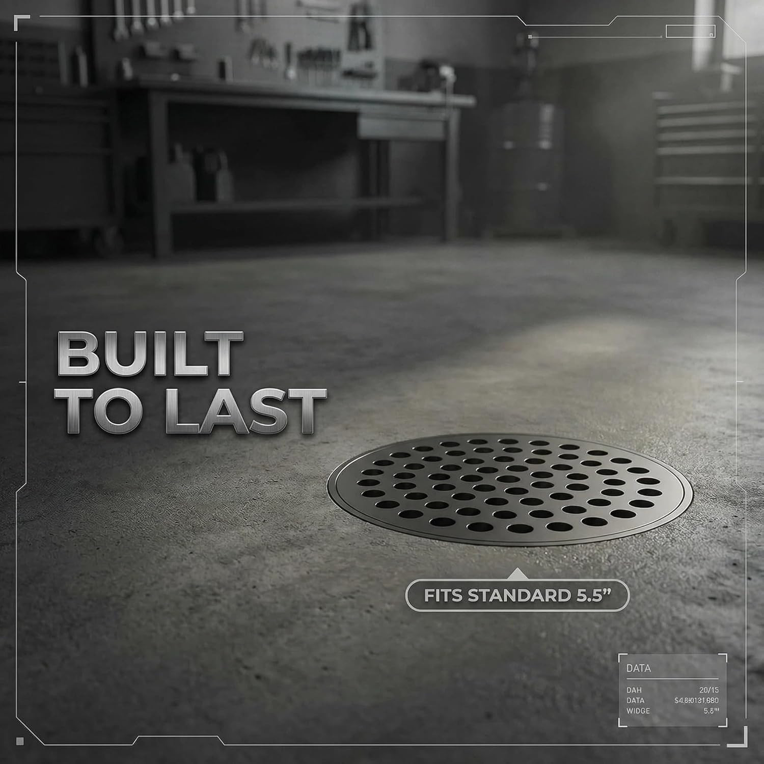 5.5 Inch Cast Iron round Drain Cover, Heavy Duty Rust Proof Floor Drain Grate, A