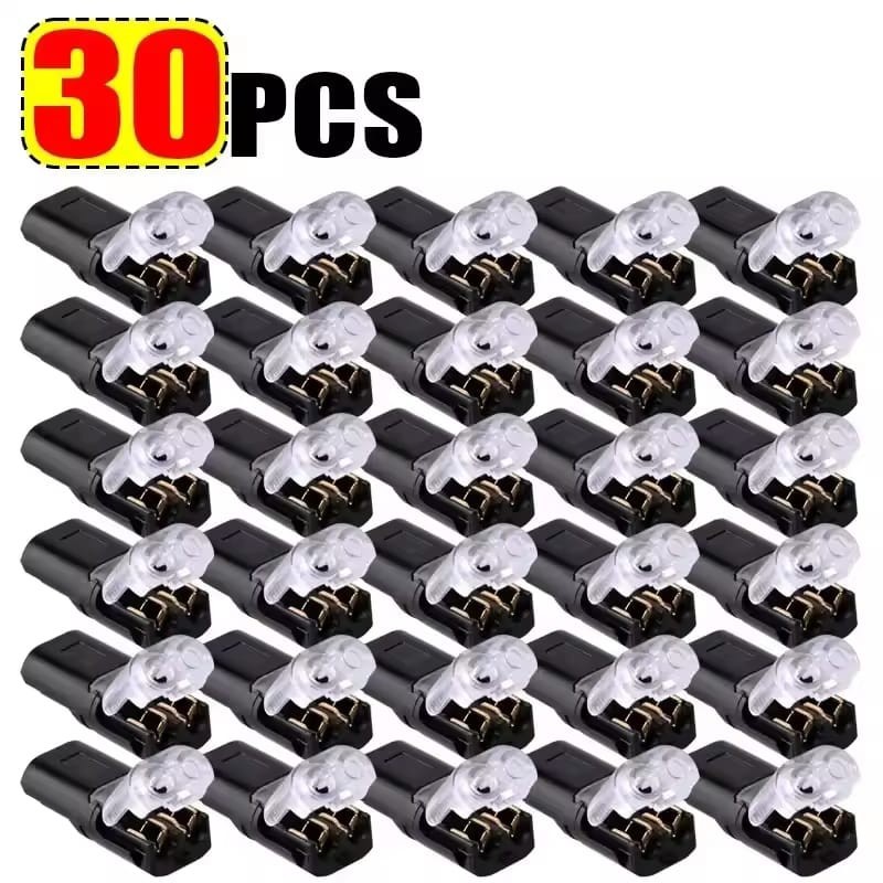 1-100pcs Double-Wire Plug-in Connector,Cable Clamp with Locking Buckle AWG 18-22