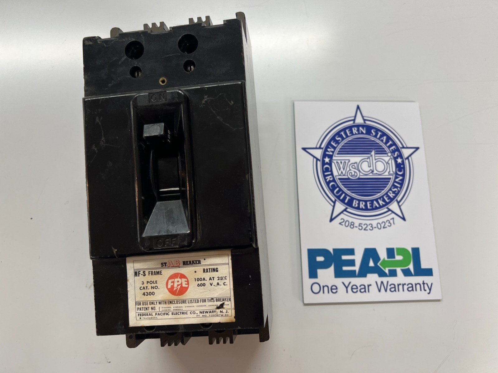 Federal Pacific Electric – NF-S4300 100A Circuit Breaker – Recon 1 Yr Warranty