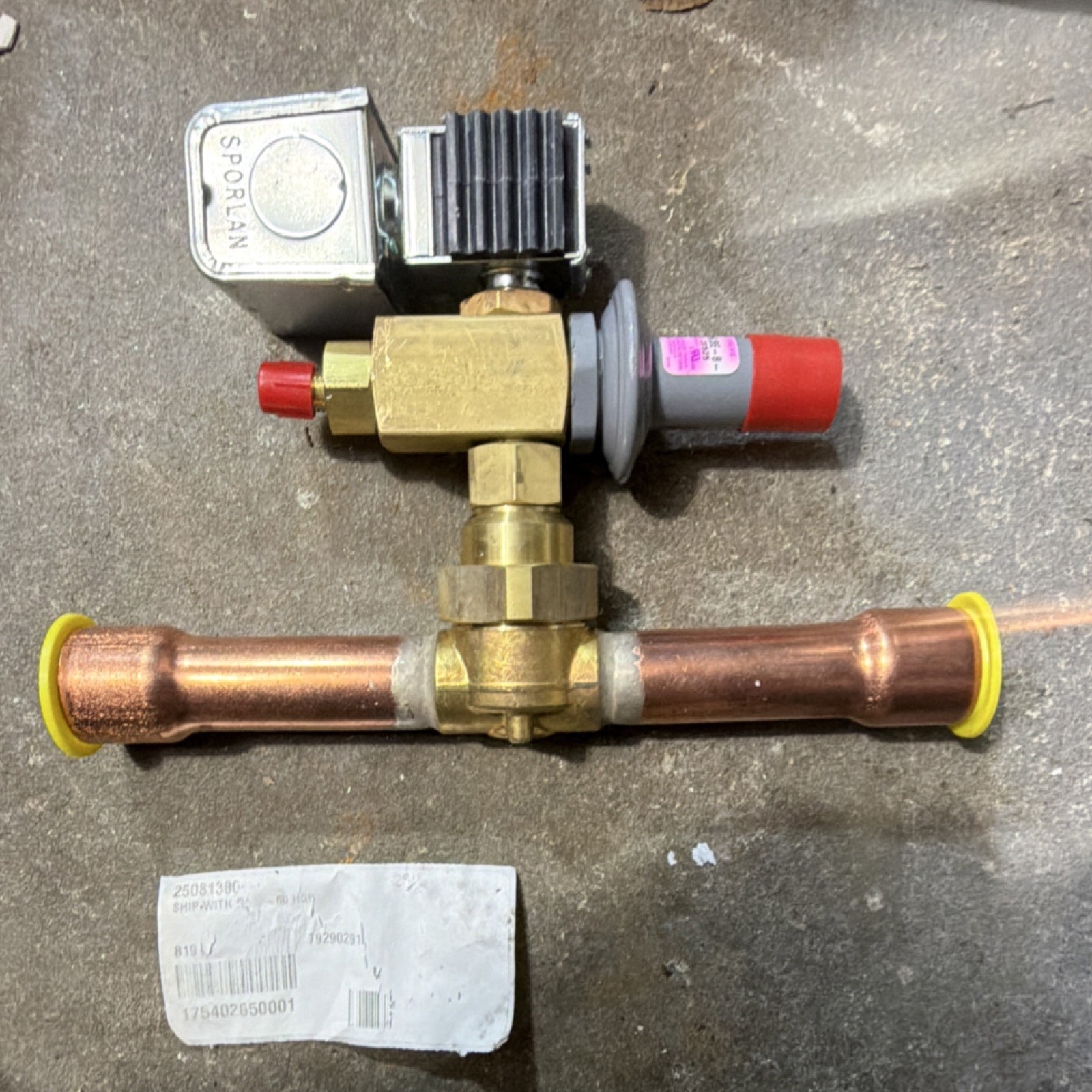 Sporlan Y1267-SHGBE-8 Hot Gas Bypass Valve Brass/Copper for HVAC/R