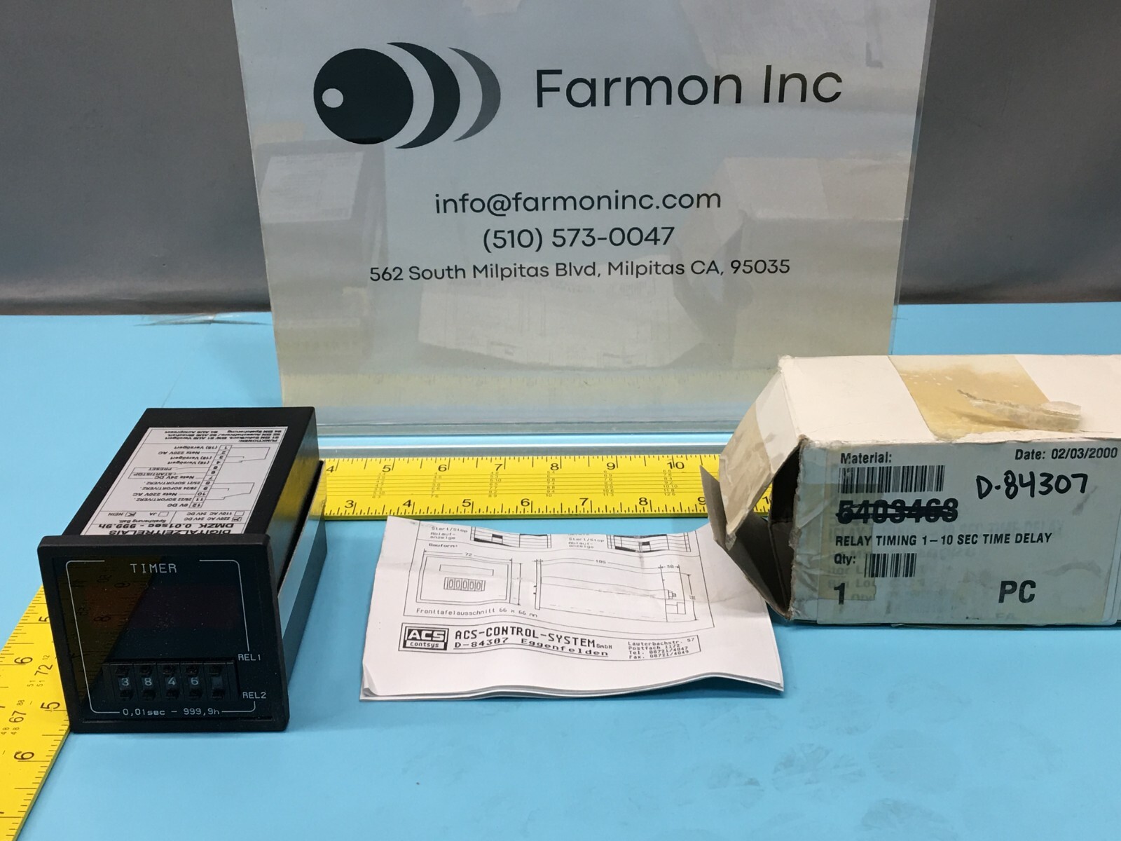 ACS CONTROL SYSTEM D-84307 TIMER 0, 01S-999, 9H, 147339