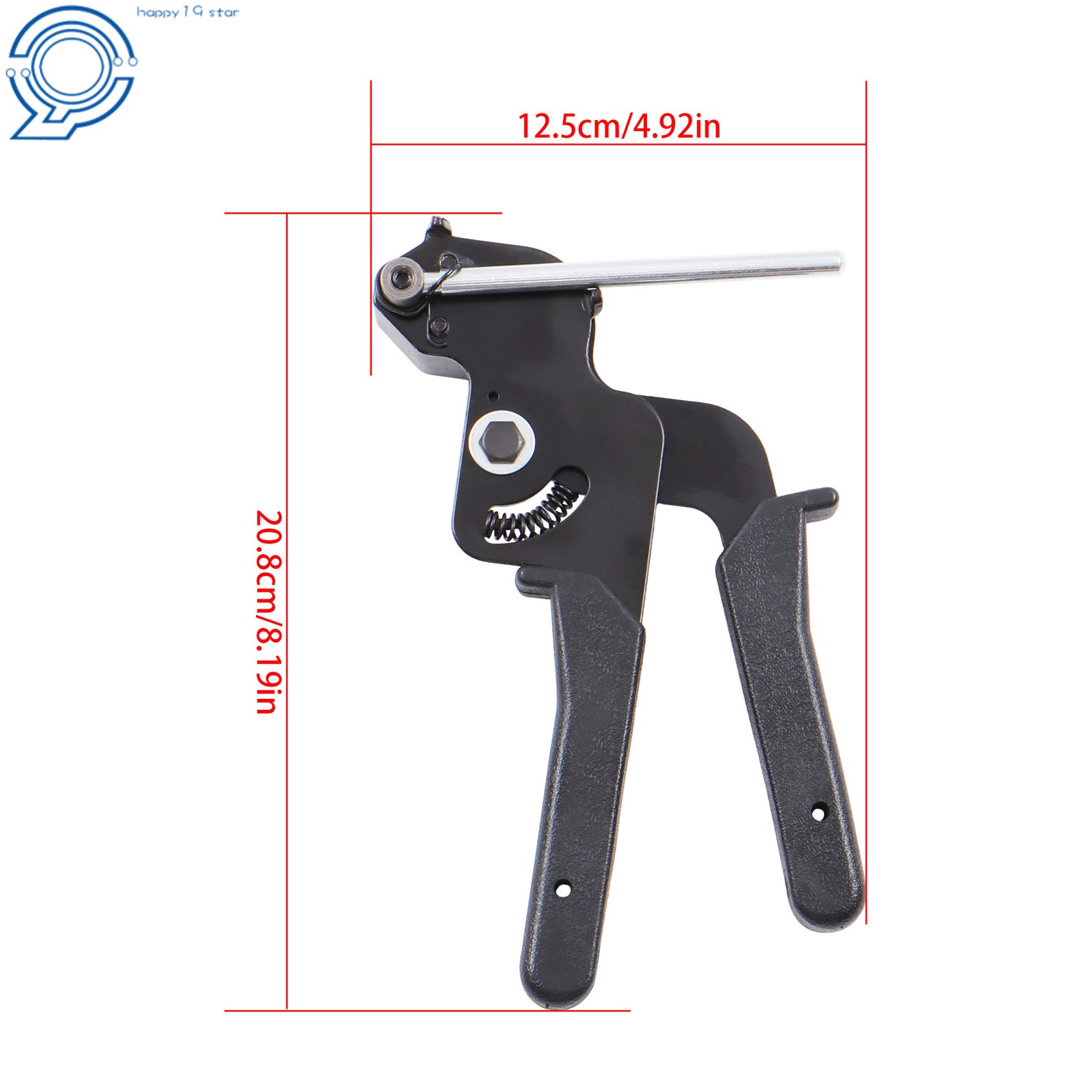 Stainless Steel Cable Tie Gun + 200PC Metal Zip Ties 11.8″ -20°F to +180°F