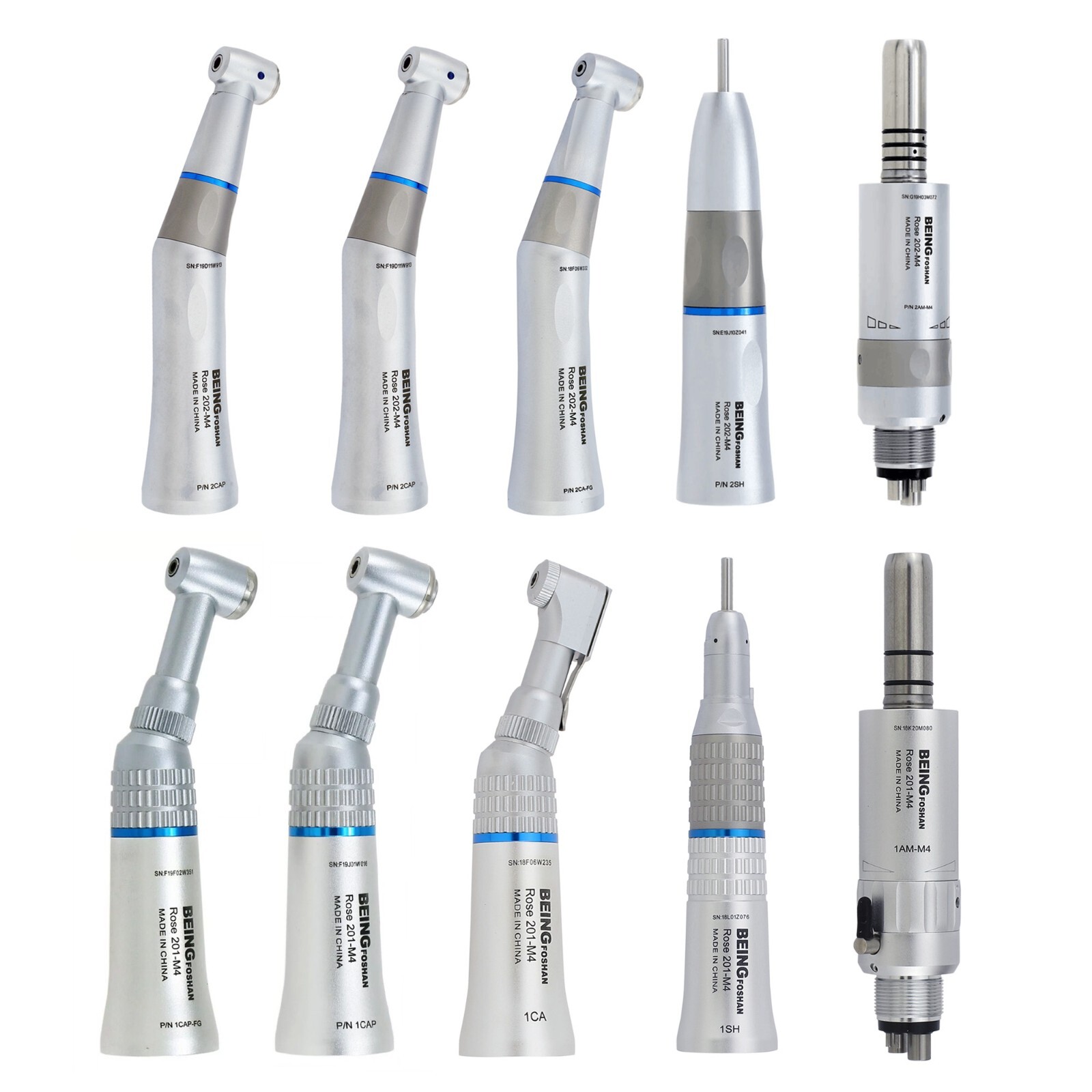 BEING Dental Air Motor 4 Hole Contra Angle Straight Handpiece Low Speed KAVO NSK